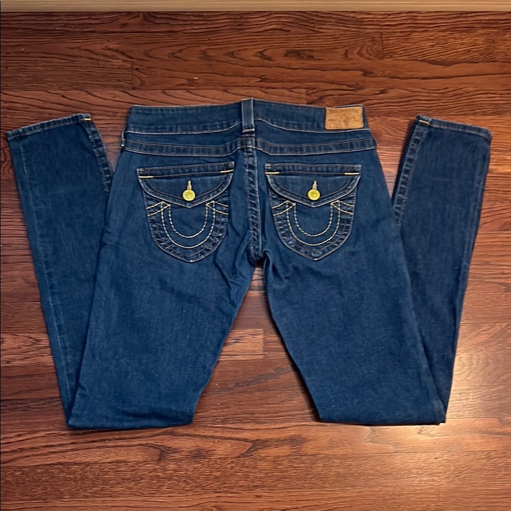 Blue Denim Jeans with Embroidered Pockets